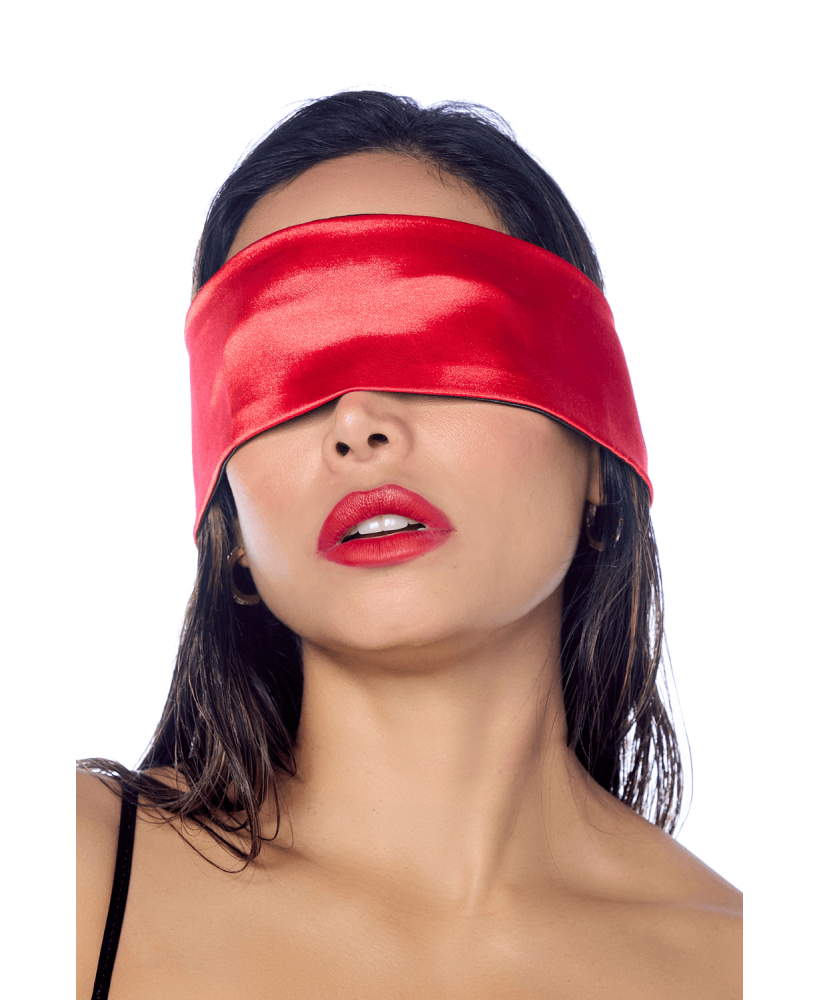 Accessoire coquin en satin réversible noir & rouge 